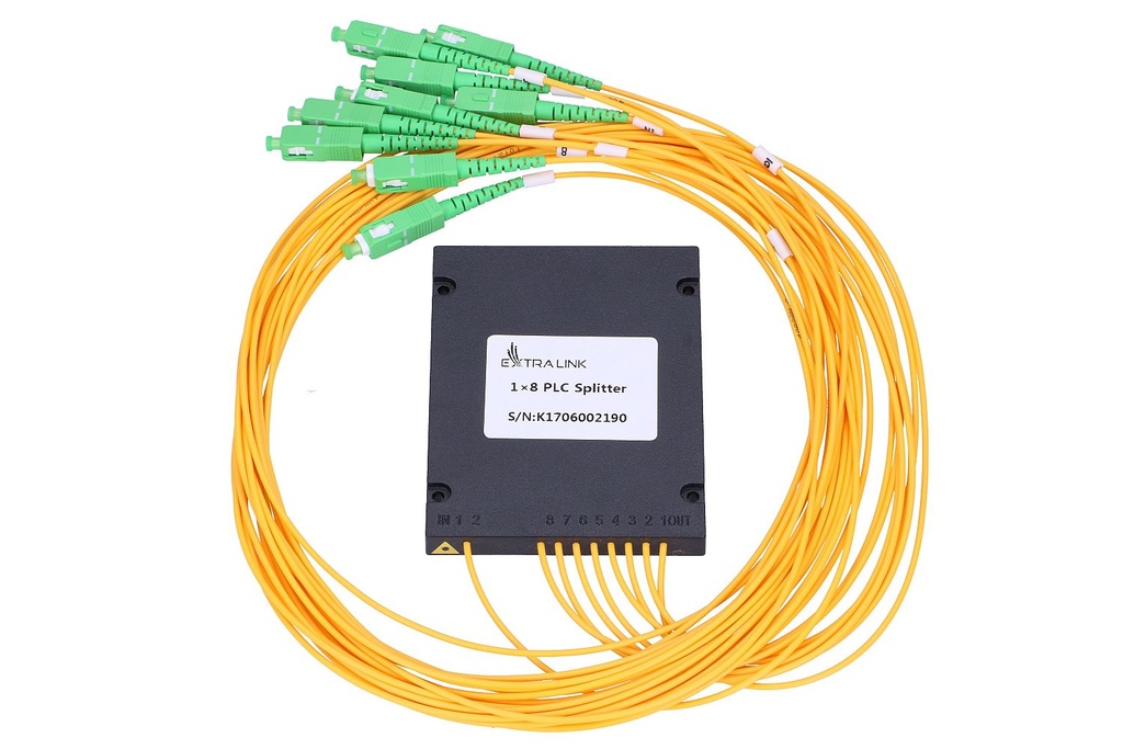 [WINET-GPON-SP-1-8-ABS] 1:8 PLC SPLITTER SC/APC 2.0MM 1.5M G657A ABS GPON SPLITTER 1/8 PRIZM
