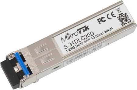 [S-31DLC20D] Mikrotik S-31DLC20D 20KM SFP Fiber Modül Single Mod