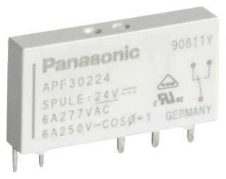 [APF30224] Elektromekanik Röle SPDT 6A 24VDC 3.388KOhm Delikli