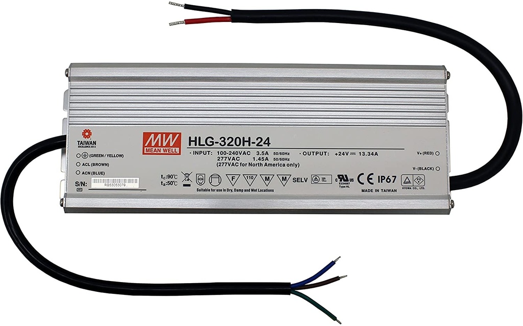 [MW-HLG-320H-24] 24V 320W Sabit Voltaj Ortalama Kuyu