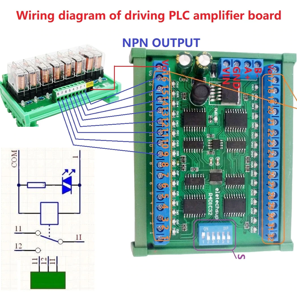 [Modbus-RTU-32Ch-Do] 32 kanal Digital Output Modbus RTU Modül
