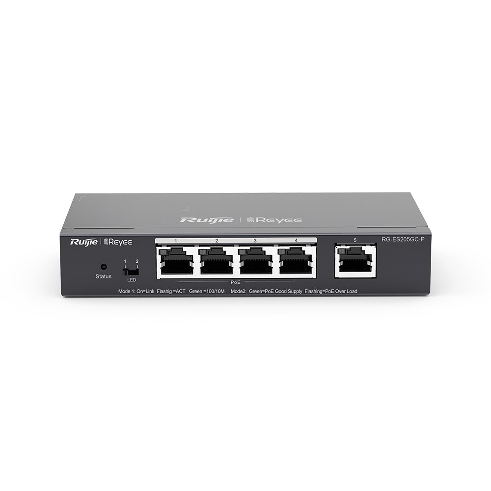 Ruijie Reyee RG-ES205GC-P 5 Port Gigabit PoE+ Switch 54W