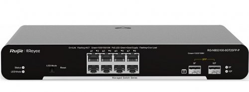 [RG-NBS3100-8GT2SFP-P] Reyee RG-NBS3100-8GT2SFP-P 8 Port Gigabit Yönetilebilir POE Switch