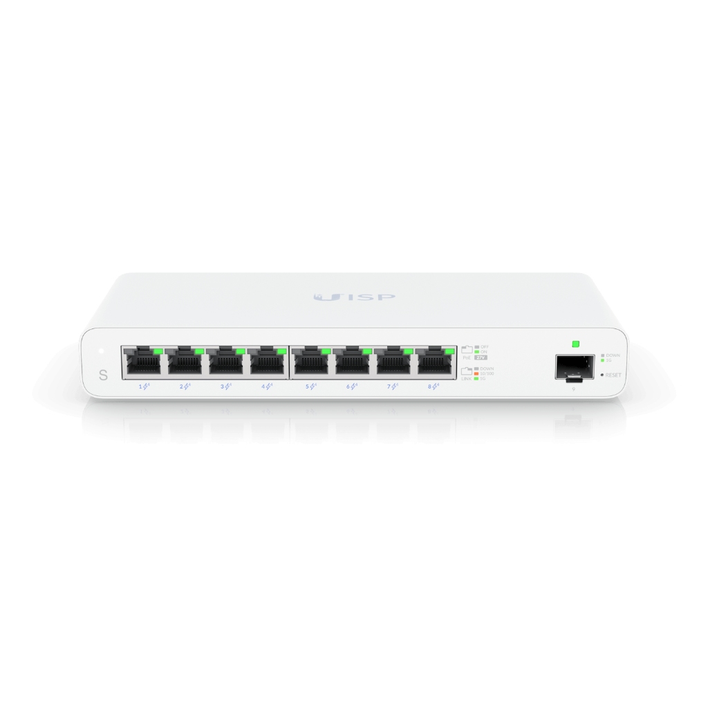 [UISP-S] UBNT Ubiquiti UISP SWİTCH 8 PORT 24V 110W POE YÖNETİLEBİLİR SWİTCH