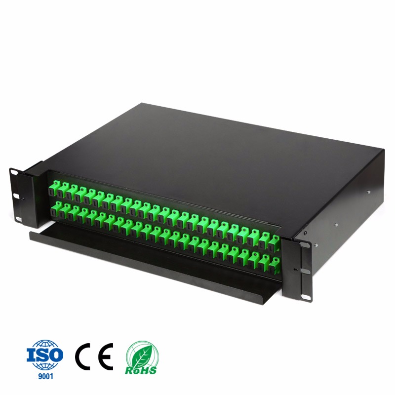 [FBR-RACK-48-SC-APC-FULL] 48 Core SC-APC Hazır Panel - 2U Rack