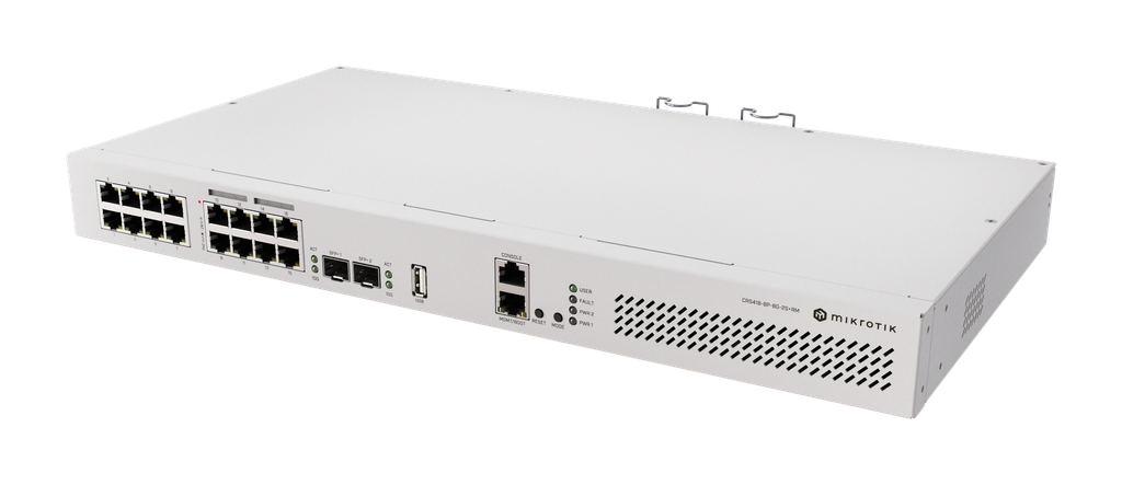 CRS418-8P-8G-2S+RM Cloud Router Switch RouterOS v7