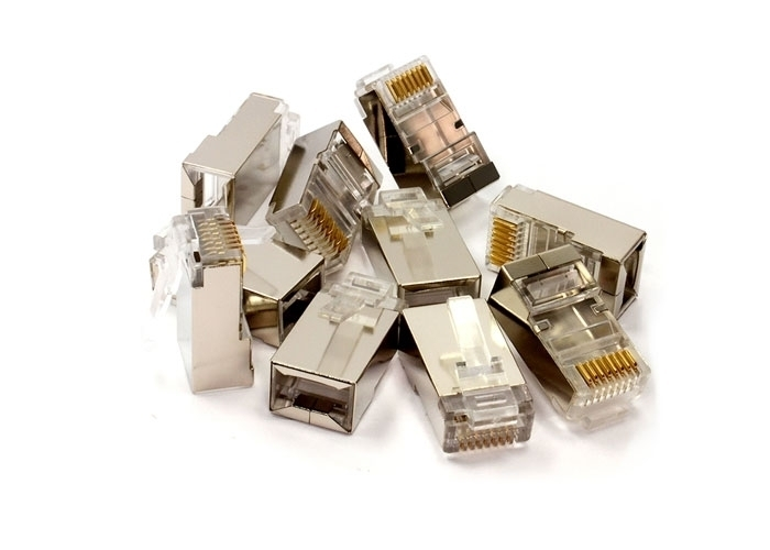 [WN-RJ45-CON-EZ-MTL] RJ-45 CAT-6 Metal Ez Konnektör Çift Taraflı Delikli