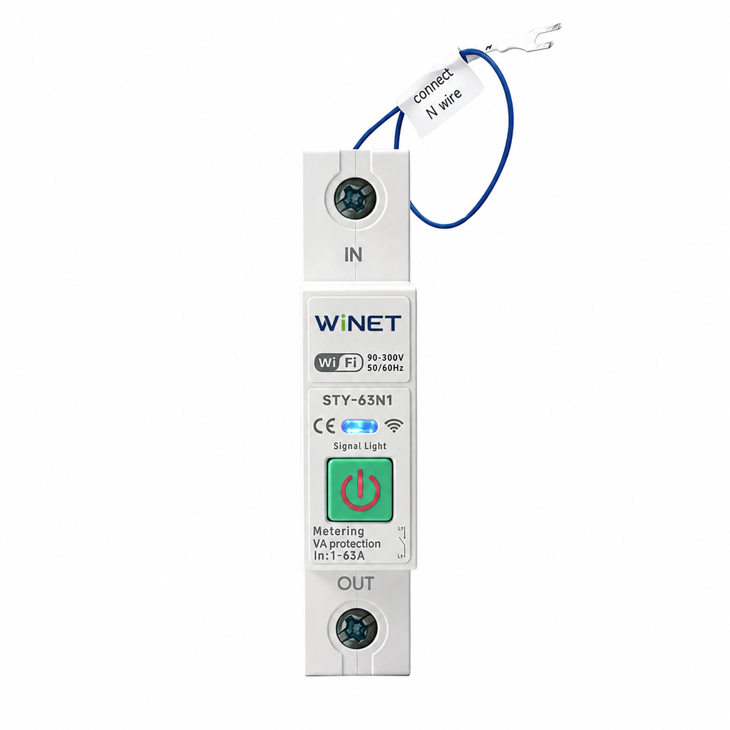 [WN-S-63N1] WINET S-63N1 WiFi Akıllı Enerji Koruma Rölesi | Enerji Ölçer | Tuya Smart