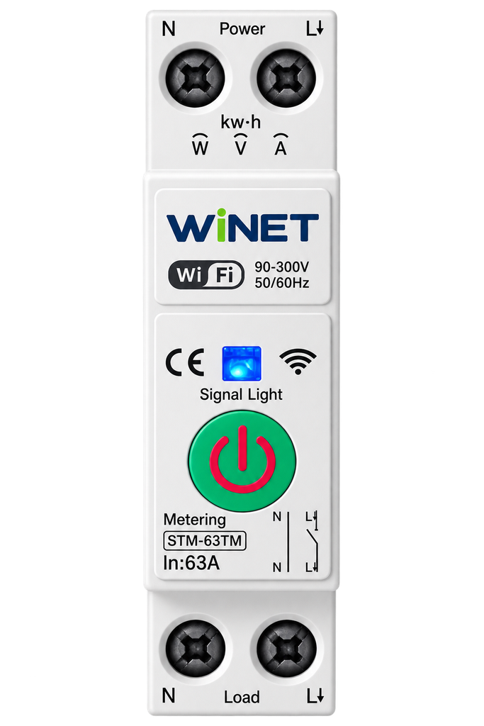 [WN-S-63TM] WINET S-63TM WiFi Akıllı Enerji Ölçüm Rölesi | Tuya Smart | 63A