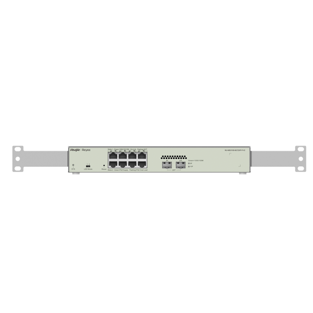 Reyee RG-NBS3100-8GT2SFP-P-V2 8 Port Gigabit Yönetilebilir POE Switch