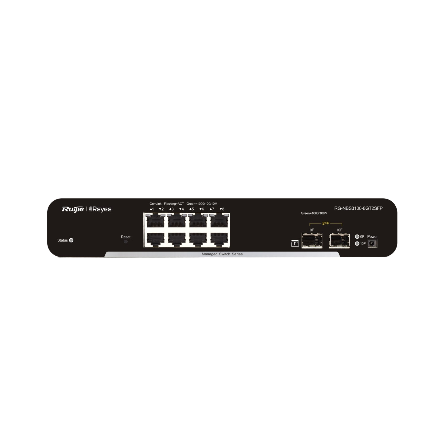 RG-NBS3100-8GT2SFP, 10-portlu Gigabit Layer 2 Bulut (Cloud) Yönetimli Switch