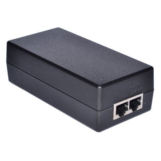 [OEM-POE-48-1A] PoE   Adaptör+Injector, 48V 1A (48W) Yıldırım Korumalı