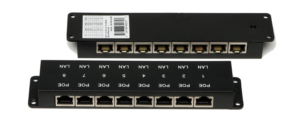 [PANEL-8PORT-POE] 8 PORT PASIF POE INJECTOR Panel / Yerli Üretim
