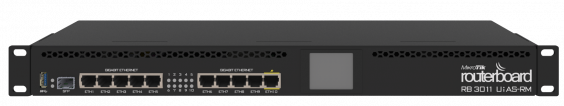 [RB3011UiAS-RM] Mikrotik RB3011UiAS-RM  1U ,  1.4 Ghz 2x Cpu  , 1GB Ram