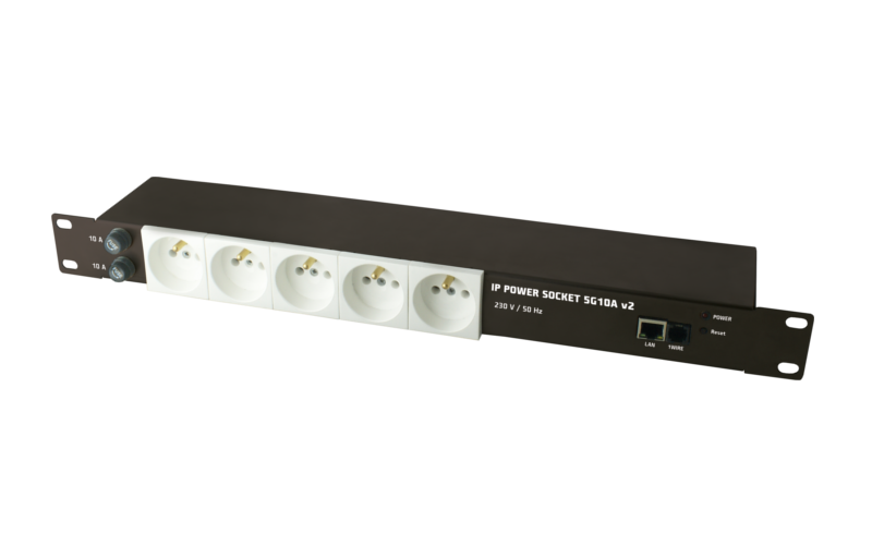 [LAN-POW-SOC-5G10A] IP KONTROLLÜ 5 YUVALI PRİZ RACK TİPİ  SmartLAN Priz , Network Kontrollü Priz , Isı Sensörü