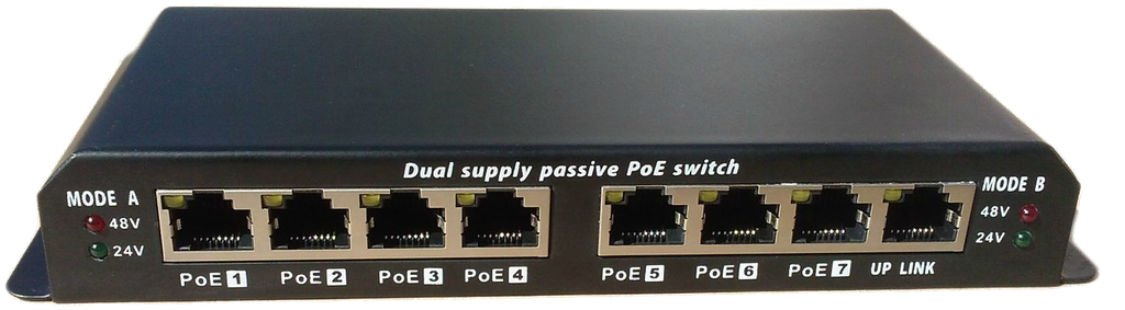 [OEM-8-PORT-POE] WINET POE SWITCH 8-7 PORT 24V 90W POWER SUPPLY