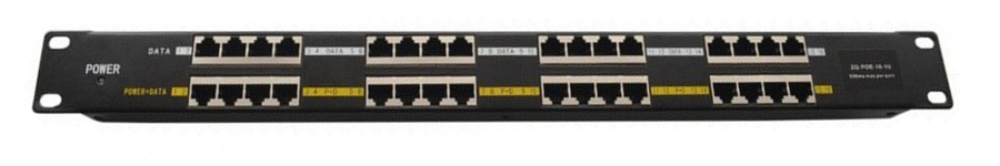 [PANEL-16PORT-GB-POE] POE - 16 PORT Gigbit Poe Injector  (Poe Patch Panel ) 802.3AF/AT