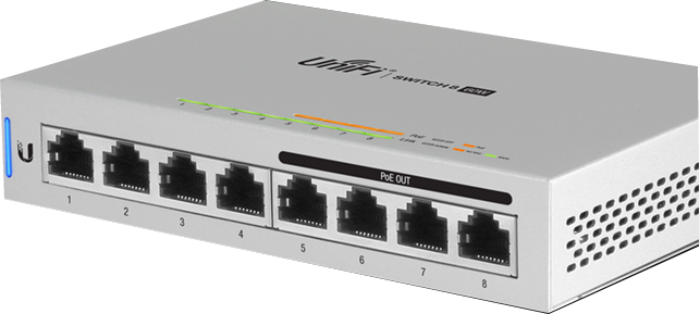 [US-8-60W] Unifi PoE+ Switch 8 Port ,SFP , 60W