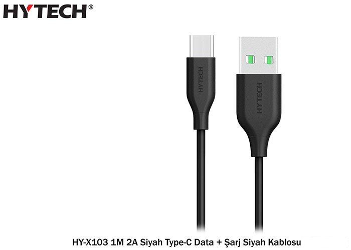 [Hytech-HY-X103] Hytech-HY-X103-1M-2A-Type-C-Data+Şarj