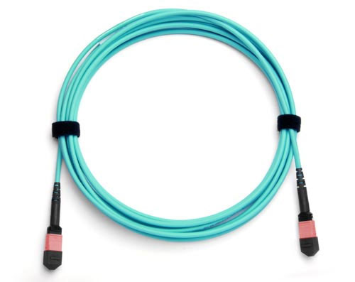 [FBR-MM-OM3-MPO-MPO-B-3M] MPO(Female)-MPO(Female) Base-12 Multi-Mod Fiber Patch Cord OM3 Polarite B 3 Metre