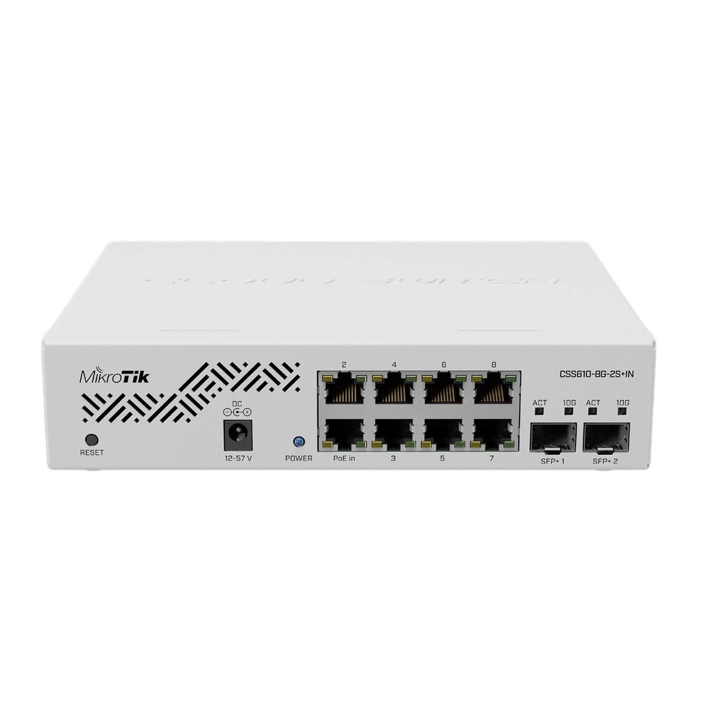 [CSS610-8G-2SplusIN] Mikrotik CSS610-8G-2S+IN Cloud Smart Switch 8xGibabit Port 2xSFP+