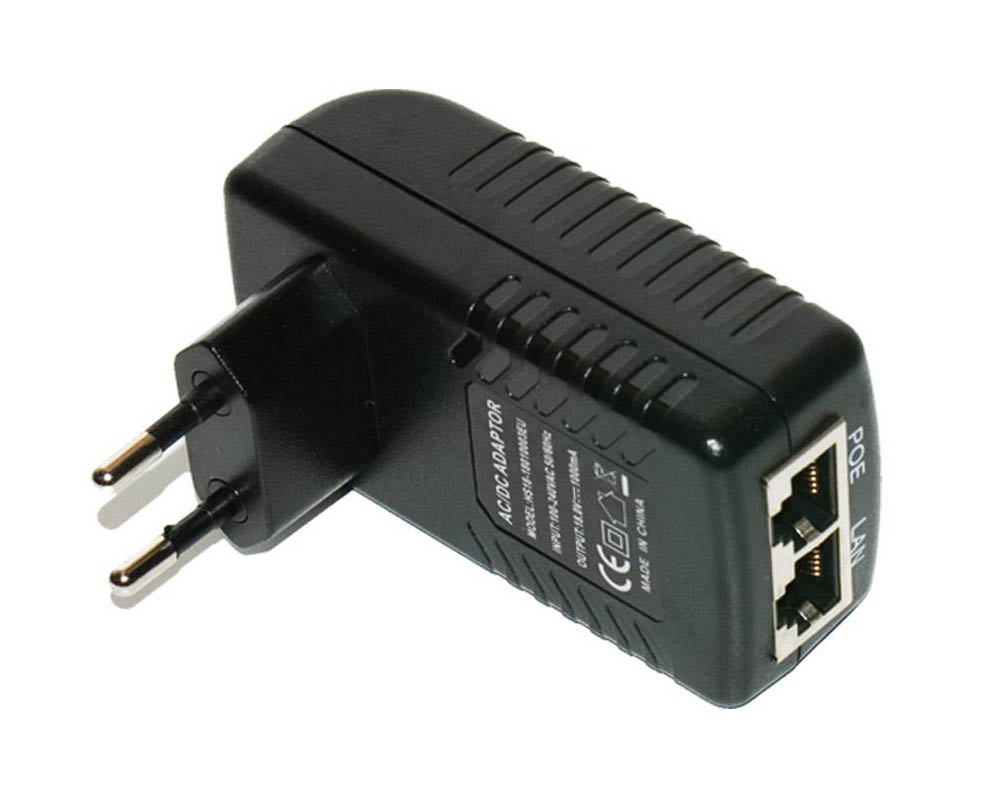 [WN-POE-24V-24W] POE  Gigabit  Adaptör+Injector, 24V 1A  (24W) Yıldırım Korumalı